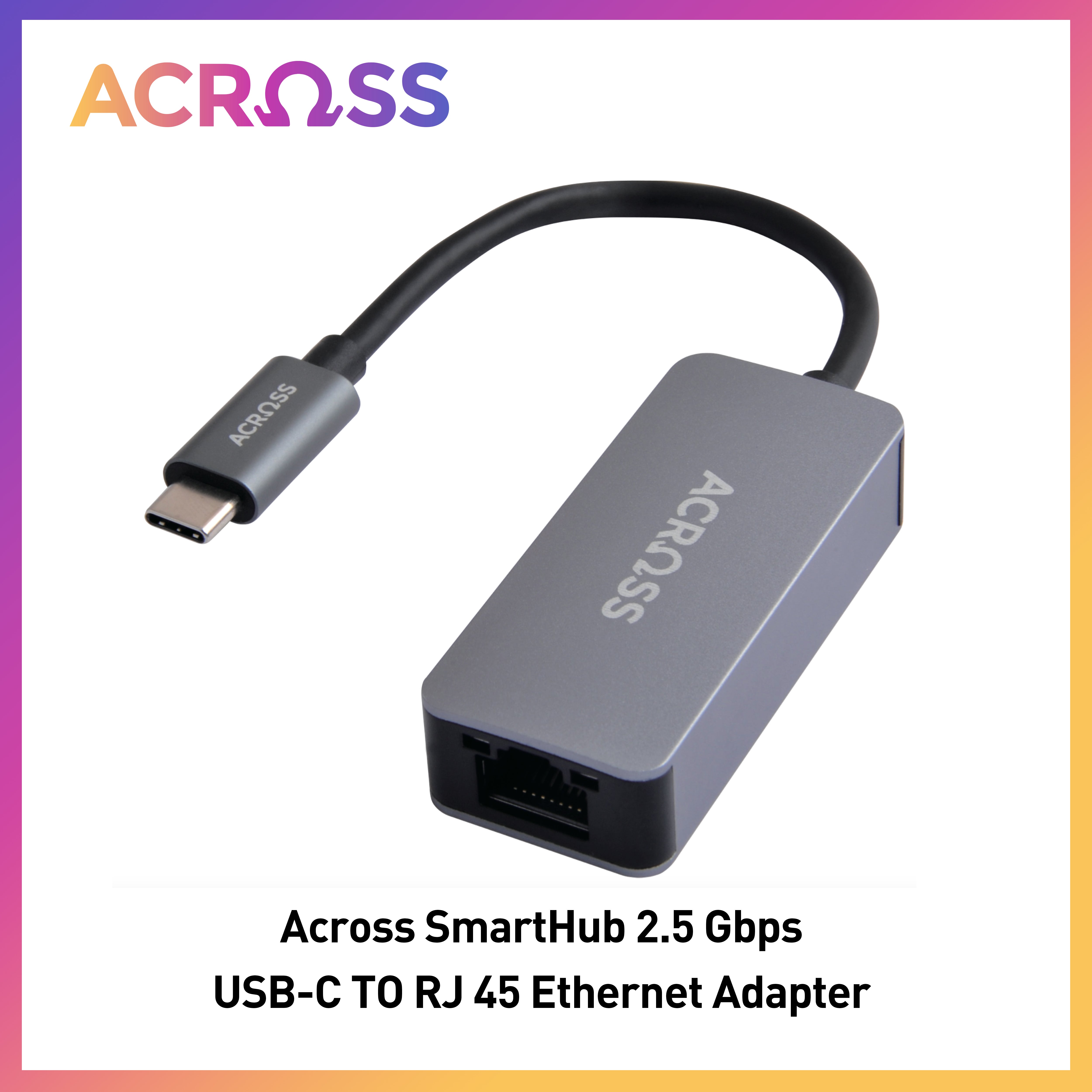 Across SmartHub 2.5Gbps USB-C TO RJ 45 Ethernet Adapter – Across Indonesia
